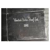 United States Proof Set 1980-1982 in Original Black Presentation Boxes Lot Of 10