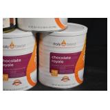 Mountain House Raspberry Crumble & Blueberry Cheesecake; Daily Bread Chocolate Pudding & Royale