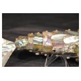 Vintage Fish Sculpture - Abalone Shell Mosaic, 9 in Long