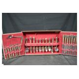 I. Rogers Bros Silver Plate Flatware Set in Red Velvet Case