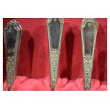 I. Rogers Bros Silver Plate Flatware Set in Red Velvet Case