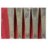 I. Rogers Bros Silver Plate Flatware Set in Red Velvet Case