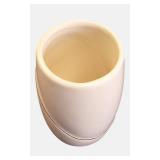 Piper & Home |  4-Piece Mosaic Pattern Ceramic Bath Set White with gold highlights