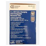 Commercial Electric | Two  - 4 in LED Color Changing Interchangeable Recessed Trim