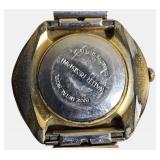 Vintage Timex Marlin Gold-tone Manual Wind Watch with Date Feature.