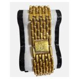 Bill Blass Gold -Tone Quartz Wristwatch