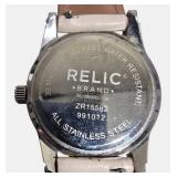 Relic by Fossil offers a stainless steel chronograph watch.