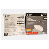 Commercial Electric | Two Slim KED Color-Changing Recessed Trims