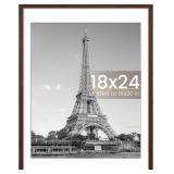 upsimples | 18x24 Picture Frame, Display Pictures 16x20 with Mat or 18 x 24 Without, Wall Hanging Poster Frames, Gold, 1 Pack