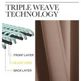 NICETOWN | Window Treatment Thermal Insulated Solid Grommet Blackout Curtains  (1 Pair, 42 by 84 Inch, Cappuccino)
