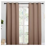 NICETOWN | Window Treatment Thermal Insulated Solid Grommet Blackout Curtains  (1 Pair, 42 by 84 Inch, Cappuccino)
