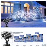 Fussion Snowflake Christmas Projector Lights Outdoor, Double-Head Snowflake Projector Lights Waterproof