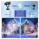 Fussion Snowflake Christmas Projector Lights Outdoor, Double-Head Snowflake Projector Lights Waterproof