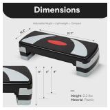Balance From Aerobic Exercise Step Platform, Home & Gym Workout Stepper,