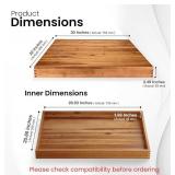 Stove Top Covers for Electric and Gas Stoves - Acacia Wood Noodle Board - Wooden Sink Cover for Extra Counter Space (Walnut Color)