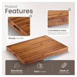Stove Top Covers for Electric and Gas Stoves - Acacia Wood Noodle Board - Wooden Sink Cover for Extra Counter Space (Walnut Color)