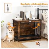 HOOBRO |  Dog Crate Furniture is a 32.5" indoor kennel for medium and small dogs.