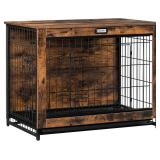 HOOBRO |  Dog Crate Furniture is a 32.5" indoor kennel for medium and small dogs.
