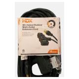 HDX |50 ft. 16/3 Tri-Tap Indoor/Outdoor Landscape Extension Cord, Green