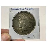 1922 DDO Peace Silver Dollar