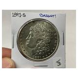 1891-S Morgan Silver Dollar