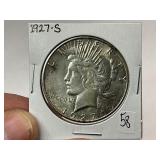 1927-S Peace Silver Dollar