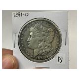 1891-O Morgan Silver Dollar