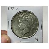 1922-D Peace Silver Dollar