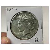 1922-S Peace Silver Dollar