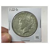 1922-S Peace Silver Dollar