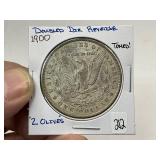 1900 "2 Olives" Morgan Silver Dollar