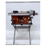 RIDGID R4518 15 Amp 10 in. Portable Corded Jobsite Table Saw with Folding Stand