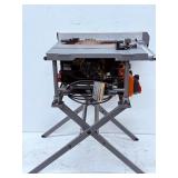 RIDGID R4518 15 Amp 10 in. Portable Corded Jobsite Table Saw with Folding Stand