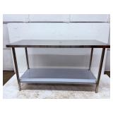 Commercial Grade Stainless Steel Work Prep Table w/ Undershelf.. 60 inches long 24 inches wide and 34 inches high
