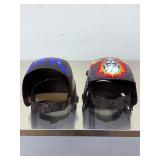 Lot of 2 Auto-Darkening Welding Helmets: Arccaptain Skull & Chicago Electric Blue Flames