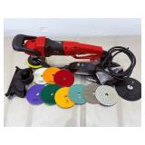 VEVOR wet polisher grinder kit, a robust tool perfect for professional use or DIY projects involving stone, concrete, marble, or granite polishing