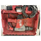 Used Milwaukee 5517-21 1-9/16" SDS Max Rotary Hammer in Case w/ Bits - Powerful 14A Corded Tool. And Assorted Heavy-Duty Demolition Hammer Bits: Point, Flat, Bush Hammer, and Clay Spades (Used)