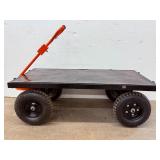 Heavy-Duty Steel Utility Garden Cart | 1200 lb Capacity | Removable Sides & Flatbed Conversion