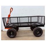 Heavy-Duty Steel Utility Garden Cart | 1200 lb Capacity | Removable Sides & Flatbed Conversion