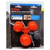 Heavy Duty Trailer Tie-Down D-Rings, CURT Coupler Lock, and Metal Spring Clamps.