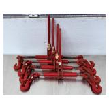 LOT OF 4: Heavy-Duty Red Ratchet Load Binders - Forged Steel Tie-Downs.