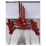 LOT OF 4: Heavy-Duty Red Ratchet Load Binders - Forged Steel Tie-Downs.