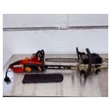 Bundle Deal: Homelite 16" Electric Chainsaw & Craftsman 16" 36cc Gas Chainsaw