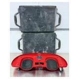 Lot of 3: Heavy-Duty Kneeling Pads for Concrete Work & Rolling Knee Dolly/Creeper