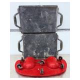Lot of 3: Heavy-Duty Kneeling Pads for Concrete Work & Rolling Knee Dolly/Creeper
