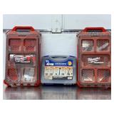 Lot of 3 Tool Organizers: Two (2) Milwaukee PACKOUT Cases and One (1) Kreg Pocket-Hole Screw Kit (SK03)-piece automotive trim and panel removal tool set.