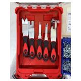 Lot of 3 Tool Organizers: Two (2) Milwaukee PACKOUT Cases and One (1) Kreg Pocket-Hole Screw Kit (SK03)-piece automotive trim and panel removal tool set.