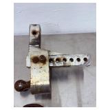 Lot of Used Heavy-Duty Equipment: Three Trailer Hitches (Fixed & Tri-Ball & Adjustable)And a 18 inch pipe wrench and a 24 inch pipe wrench.