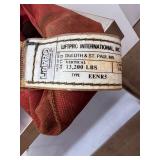 TWO HEAVY DUTY 20 FT Red Polyester Endless Round Lifting Sling 26,400 LBS Basket Capacity