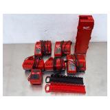 Massive Milwaukee M12 M18 Lot: Multi-Voltage Chargers, M18 TOP-OFF 175W Power Supply & Tool Organizers